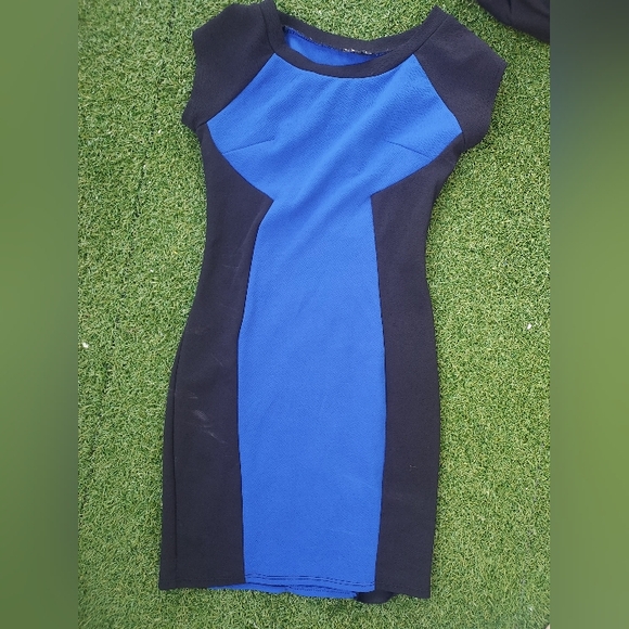 top fashion by NY Dresses & Skirts - DONATED-Blue and Black Bodycon Dress